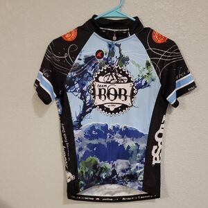 Team BOB Blue Graphic Cycling Jersey